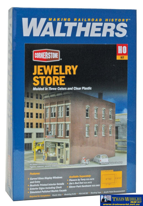 Wal-3476 Walthers Cornerstone Kit Jewelry Store Ho Scale Structures