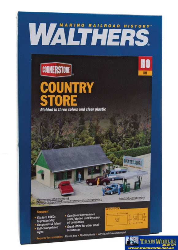 Wal-3491 Walthers Cornerstone Kit Country Store Ho Scale Structures