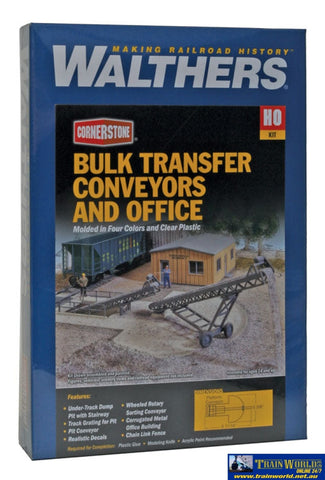 Wal-3519 Walthers Cornerstone Kit Bulk Transfer Conveyor Ho Scale Structures