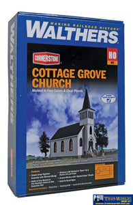 Wal-3655 Walthers Cornerstone Kit Cottage Grove Church Ho Scale Structures