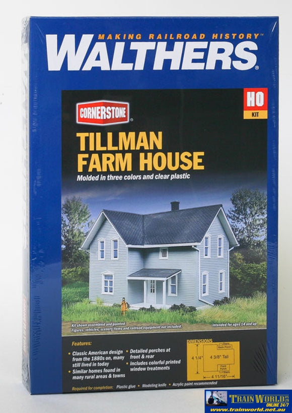 Wal-3789 Walthers Cornerstone Kit Tillman Farm House Ho Scale Structures