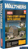 Wal-3792 Walthers Cornerstone Kit Two-Story House With Garage Ho Scale Structures