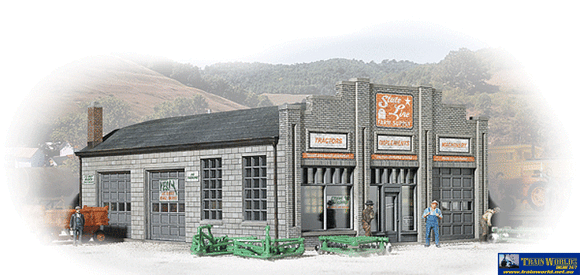 Wal-3808 Walthers Cornerstone Kit State Line Farm Supply Ho Scale Structures