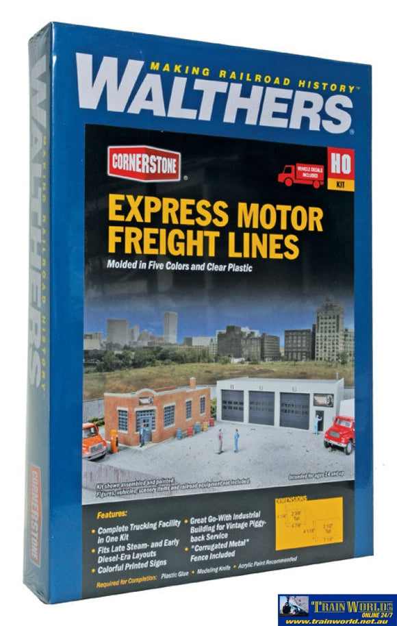 Wal-4049 Walthers Cornerstone Kit Express Motor Freight Lines Ho Scale Structures