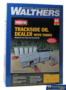 Wal-4059 Walthers Cornerstone Kit Trackside Oil Dealer With Storage Tanks Ho Scale Structures