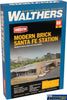 Wal-4064 Walthers Cornerstone Kit Modern Brick Santa Fe Station Ho Scale Structures