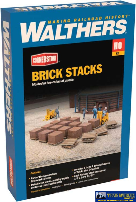 Wal-4103 Walthers Cornerstone Kit Brick Stacks Ho Scale Structures