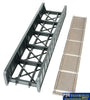 Wal-4502 Walthers Cornerstone Kit 70 Single-Track Railroad Through Girder Bridge Ho Scale Structures