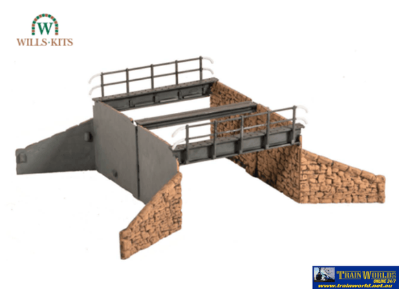 Wil-Ss32 Wills Kits Ss32 Double-Track Occupational Bridge With Stone Abutments Length 70Mm Oo-Scale