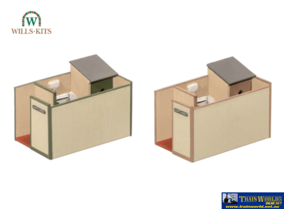 Wil-Ss65 Wills Kits Ss65 Small-Gents Toilets (2) -Unroofed- Footprint: 44Mm X 26Mm Oo-Scale