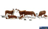 Woo-A1843 Woodland Scenics Hereford Cows (11-Pack) Ho Scale Figure
