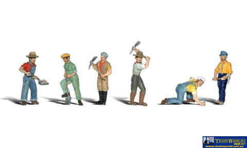 Woo-A1865 Woodland Scenics Track-Workers (6-Pack) Ho Scale Figure