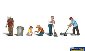 Woo-A1915 Woodland Lawn Workers (6-Pack) Ho Scale Figure