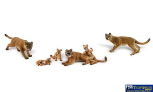 Woo-A1949 Woodland Scenics Cougars & Cubs (6-Pack) Ho Scale Figure