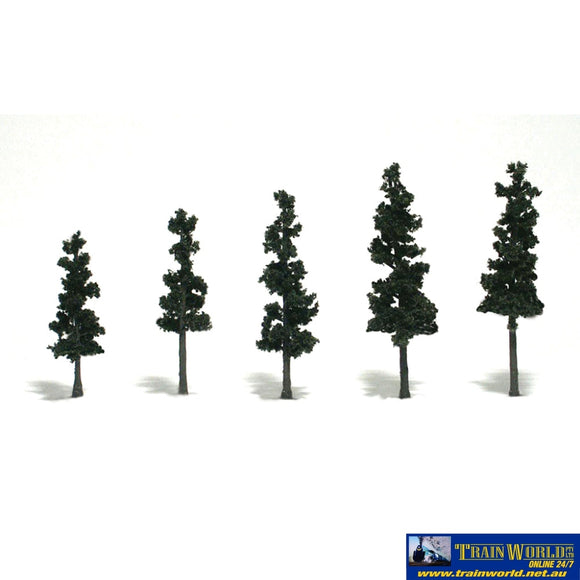 Woo-Tr1560 Woodland Scenics Realistic-Trees Conifer-Green (5) 63.5-114.3Mm (2.5-4) Height Scenery