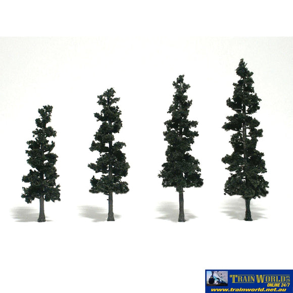 Woo-Tr1561 Woodland Scenics Realistic-Trees Conifer-Green (4) 101-152Mm (4-6) Height Scenery